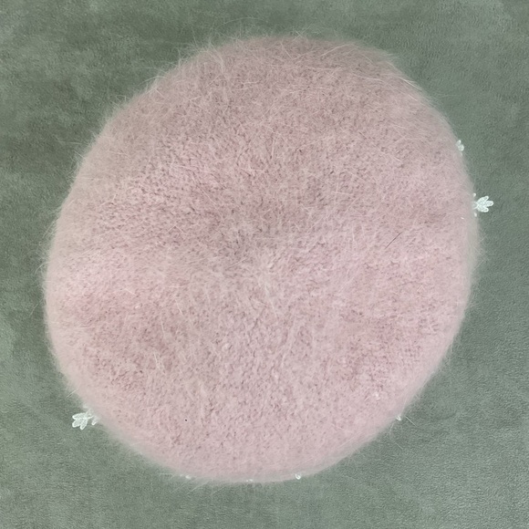 Angel cherubs patch angora fur soft pink upcycled 90s fuzzy bucket hat - Picture 5 of 8